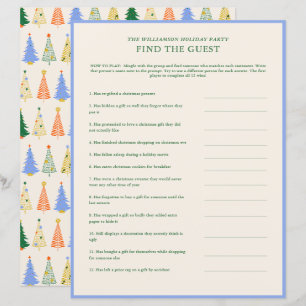 Editable Christmas Find the Guest Mingling Game