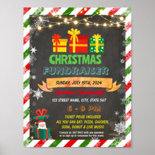 Editable Christmas Gift Wrapping Fundraiser Flyer Poster