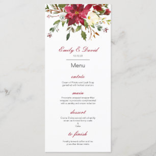 Editable Christmas Leaves, Winter themed Menu
