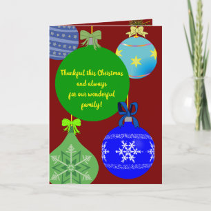 Editable Christmas Ornaments Christmas Card