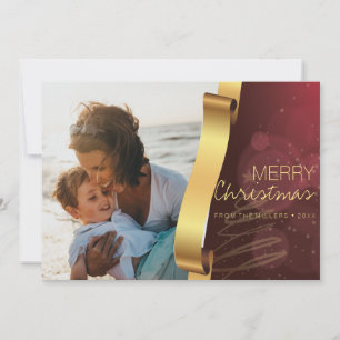 Editable Christmas Photo Holiday Card