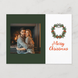 Editable Christmas with Family Photo Postcard