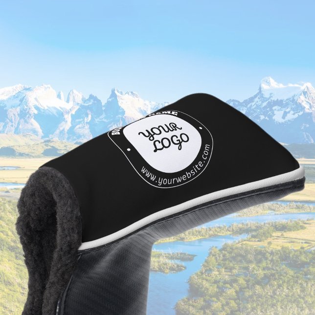 Editable Circular Text & Uploaded Logo Template  Golf Head Cover (Creator Uploaded)