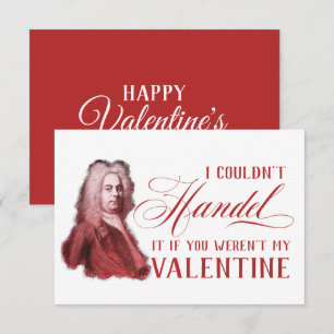 EDITABLE Classical Music w/ Handel Valentine Card