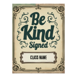 Editable Classroom Rules Poster with Name