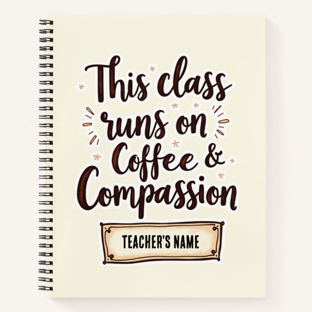 Editable Classroom with Teacher’s Name Notebook (Front)