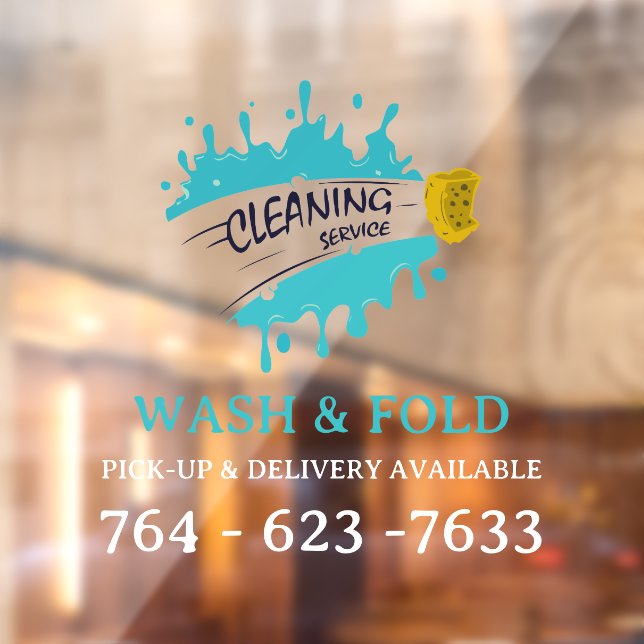 Editable Cleaning Services Window Cling (Sheet 2)