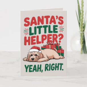 EDITABLE Cockapoo Funny Dog Christmas Card