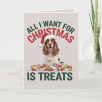 EDITABLE Cocker Spaniel Funny Dog Christmas Card