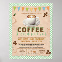 Editable coffee fundraiser flyer