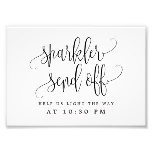 Editable COLOR and SIZE Sparkler Sendoff Sign LCC