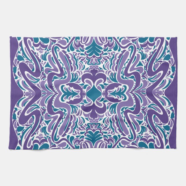 Editable color artwork tea towel (Horizontal)