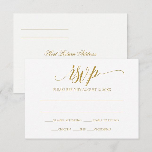 EDITABLE COLOR: Hope Calligraphy RSVP Card (Front/Back)