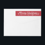 EDITABLE COLOR Splendid Season Merry Christmas Wrap Around Label<br><div class="desc">Design © Berry Berry Sweet { www.berryberrysweet.com }. Matching cards available.</div>