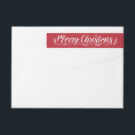 EDITABLE COLOR Splendid Season Merry Christmas Wrap Around Label<br><div class="desc">Design © Berry Berry Sweet { www.berryberrysweet.com }. Matching cards available.</div>