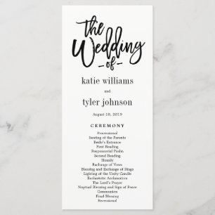 EDITABLE COLOR Wedding Ceremony Program #BCC