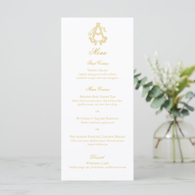 EDITABLE COLORS AC Monogram CA Monogram Menu (Standing Front)