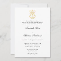 EDITABLE COLORS AT Monogram TA Logo Invitation