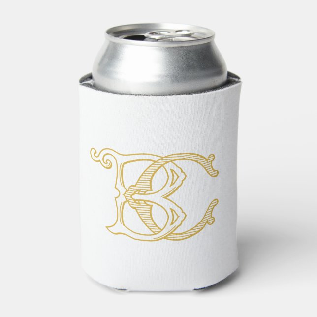 EDITABLE COLORS BC Monogram CA Monogram Cosy Can Cooler (Can Front)