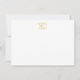 EDITABLE COLORS BC Monogram CB Monogram Notecards