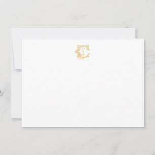 EDITABLE COLORS CJ Monogram JC Monogram Notecards