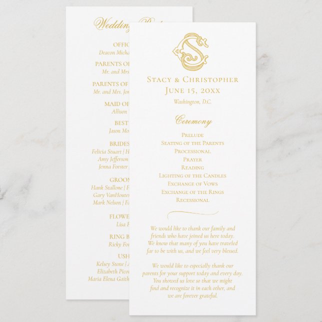 EDITABLE COLORS CS Monogram SC Monogram Program (Front/Back)