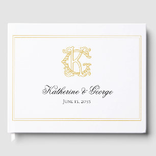 EDITABLE COLORS GK Monogram KG Monogram Guest Book