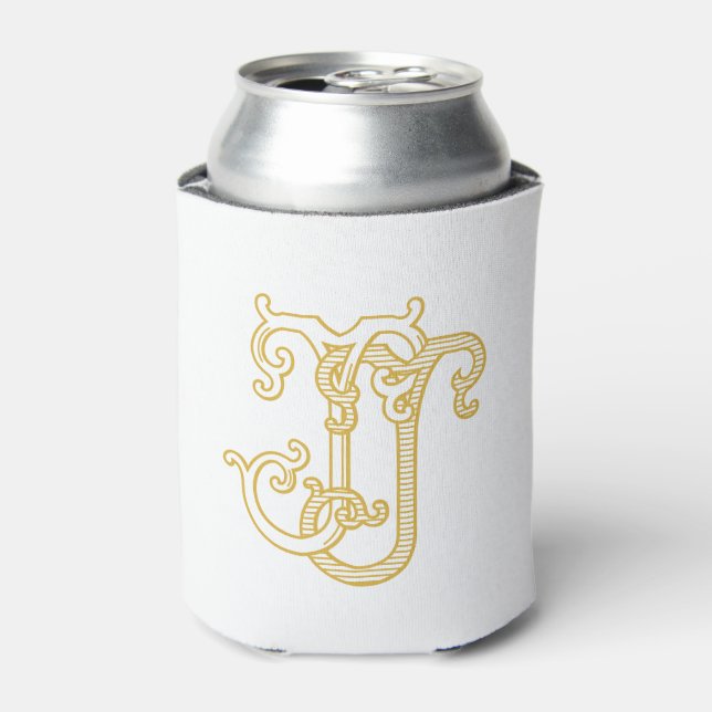 EDITABLE COLORS JJ Monogram JJ Logo Cosy Cooler (Can Front)