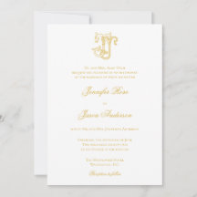 EDITABLE COLORS JJ Monogram JJ Logo Invitation