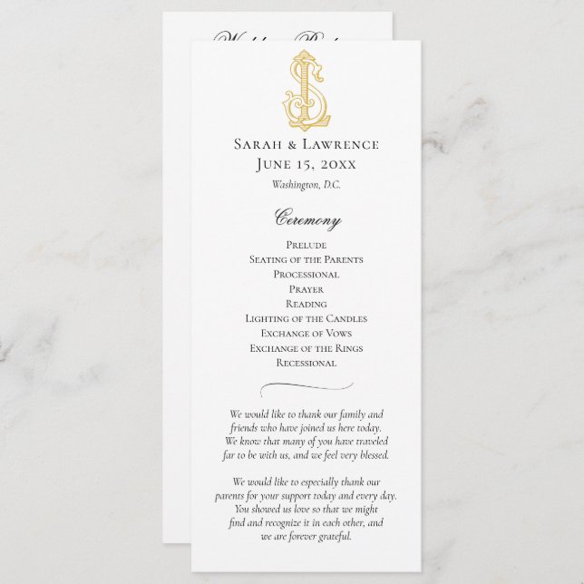 EDITABLE COLORS LS Monogram SL Monogram Program (Front/Back)