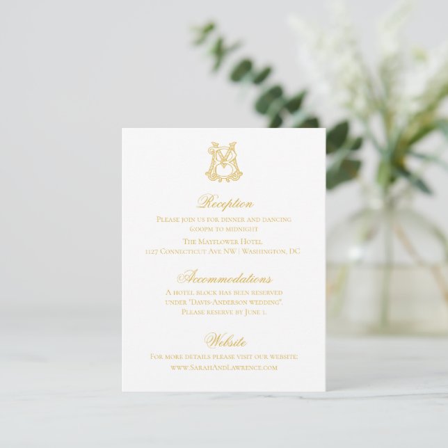 EDITABLE COLORS MB Monogram BM Monogram Invitation (Standing Front)