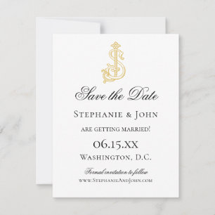 EDITABLE COLORS SJ Monogram JS Monogram Invitation