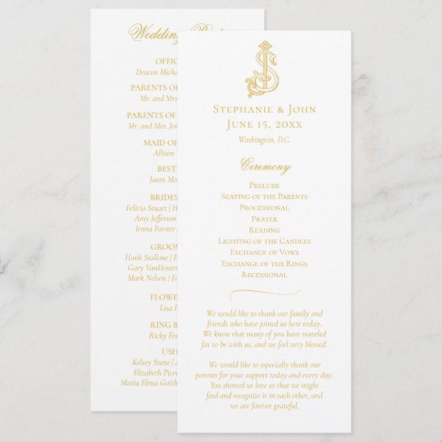 EDITABLE COLORS SJ Monogram JS Monogram Program (Front/Back)