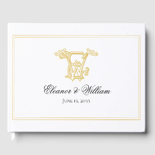 EDITABLE COLORS WE Monogram EW Monogram Guest Book