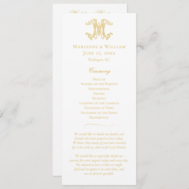 EDITABLE COLORS WM Monogram MW Monogram Program (Front/Back)