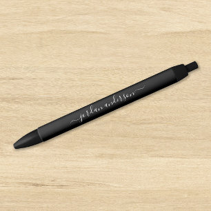 Editable Colour Calligraphy Script Personalised Black Ink Pen