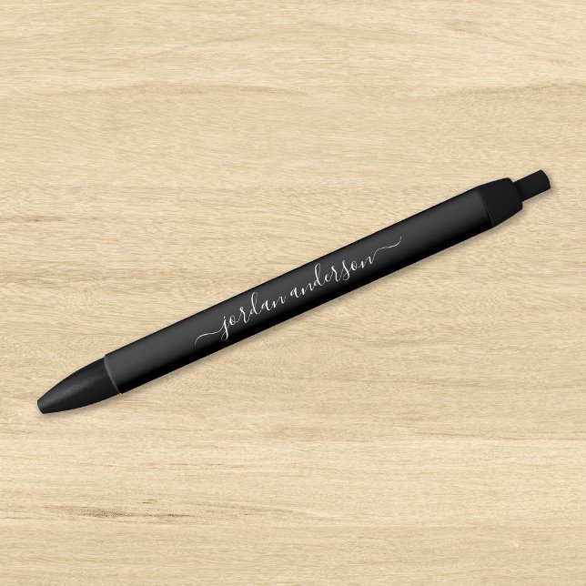 Editable Colour Calligraphy Script Personalised Black Ink Pen (Creator Uploaded)