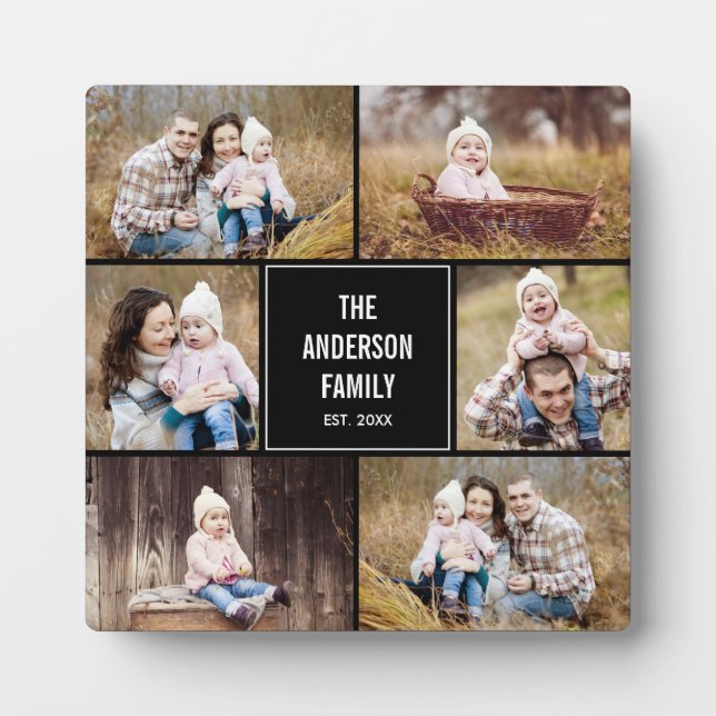 Editable Colour Collage Custom Plaque (Front)