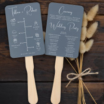 Editable Colour Dusty Blue Wedding Timeline