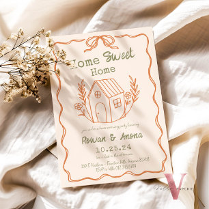 Editable Colour Handdrawn Sweet House Warming Invi Invitation