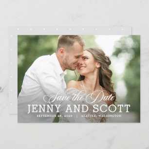 Editable Colour Happy Ending Wedding Save The Date Invitation