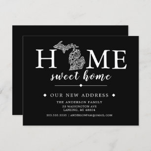 Editable Colour MICHIGAN  Moving Announcement