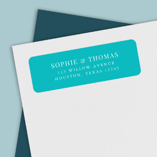 Editable Colour Modern Classic Return Address Label