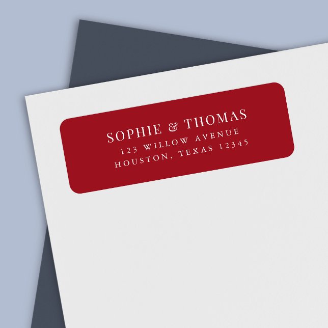 Editable Colour Modern Classic Return Address Label (Creator Uploaded)