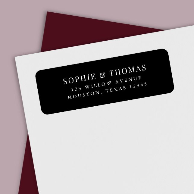 Editable Colour Modern Classic Return Address Label (Creator Uploaded)