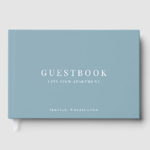 Editable Colour Modern Classic Vacation Home Renta Guest Book