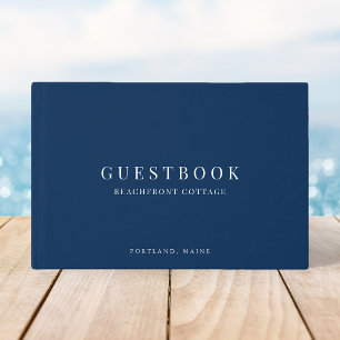 Editable Colour Modern Classic Vacation Home Renta Guest Book