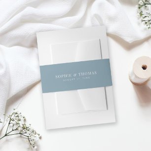 Editable Colour Modern Classic Wedding Invitation Belly Band