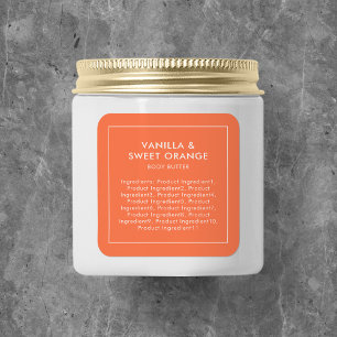 Editable Colour Modern List of Ingredients Label