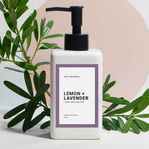 Editable Colour Modern Minimalist Product Label 